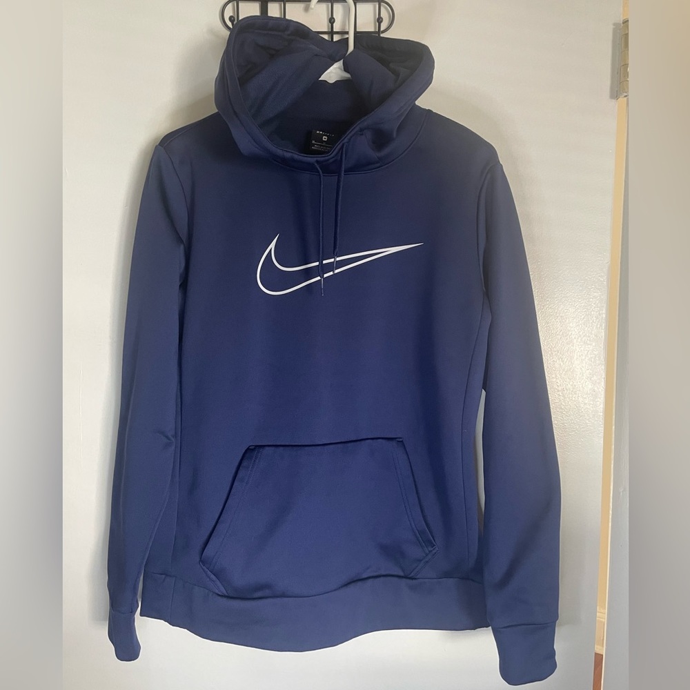 Women’s Nike dri-fit navy blue pullover hoodie